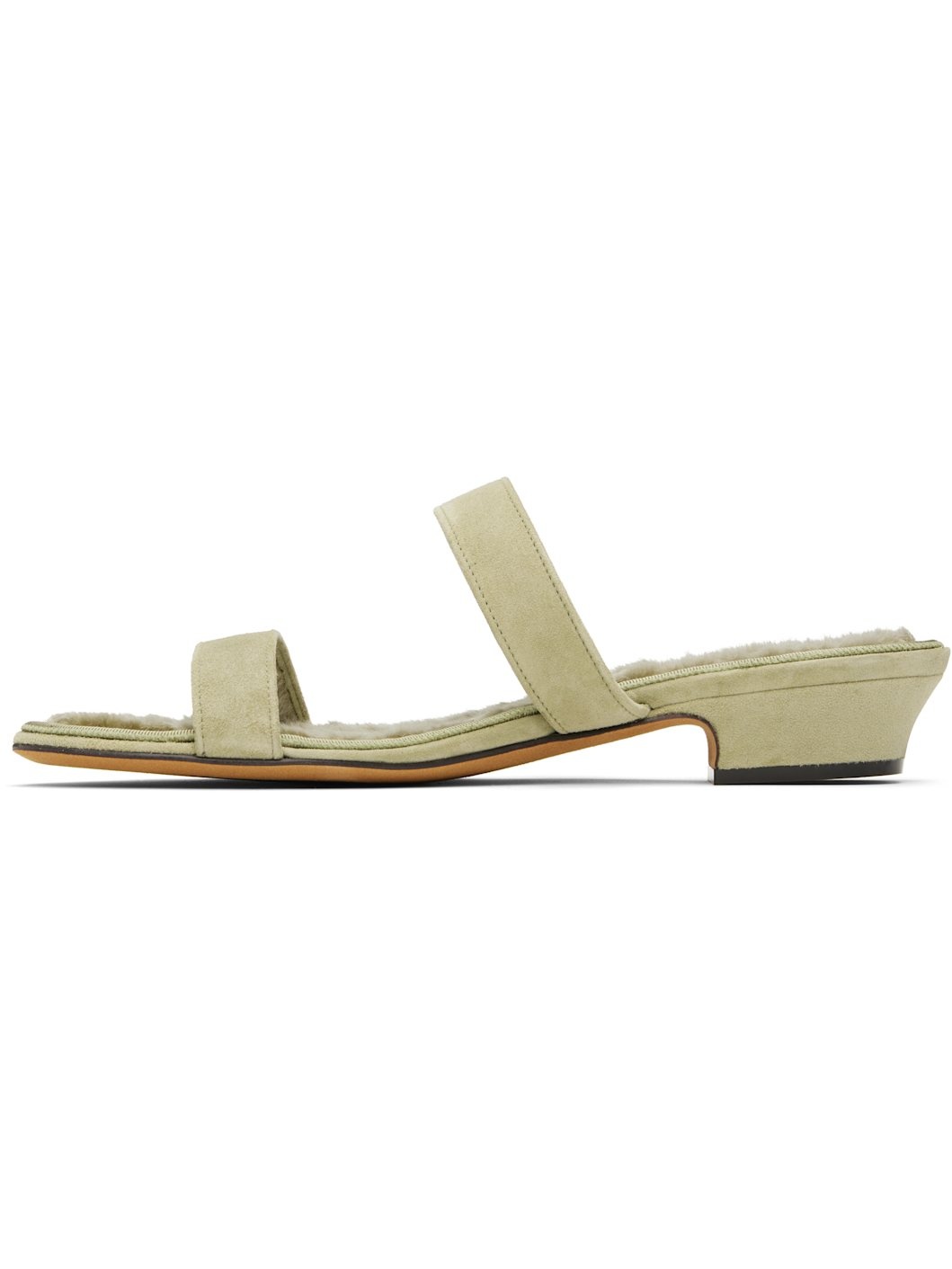 Green Awar Strap Heeled Sandals - 3