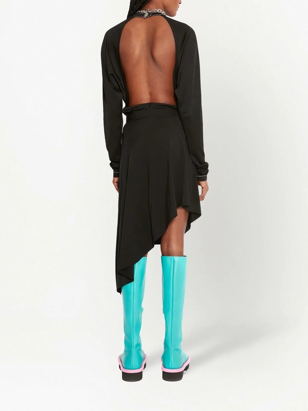 asymmetric gathered skirt - 4
