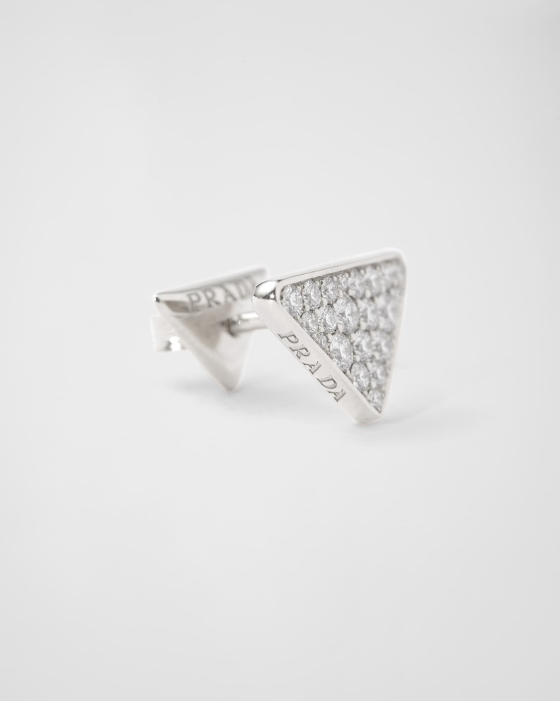 Eternal Gold single earring in white gold with diamonds 4