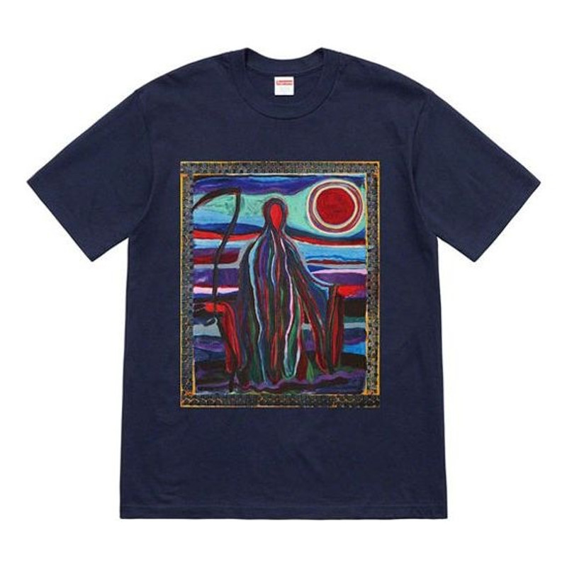 Supreme SS19 Reaper Tee Printing Short Sleeve Unisex Navy Blue SUP-SS19-10487 - 1