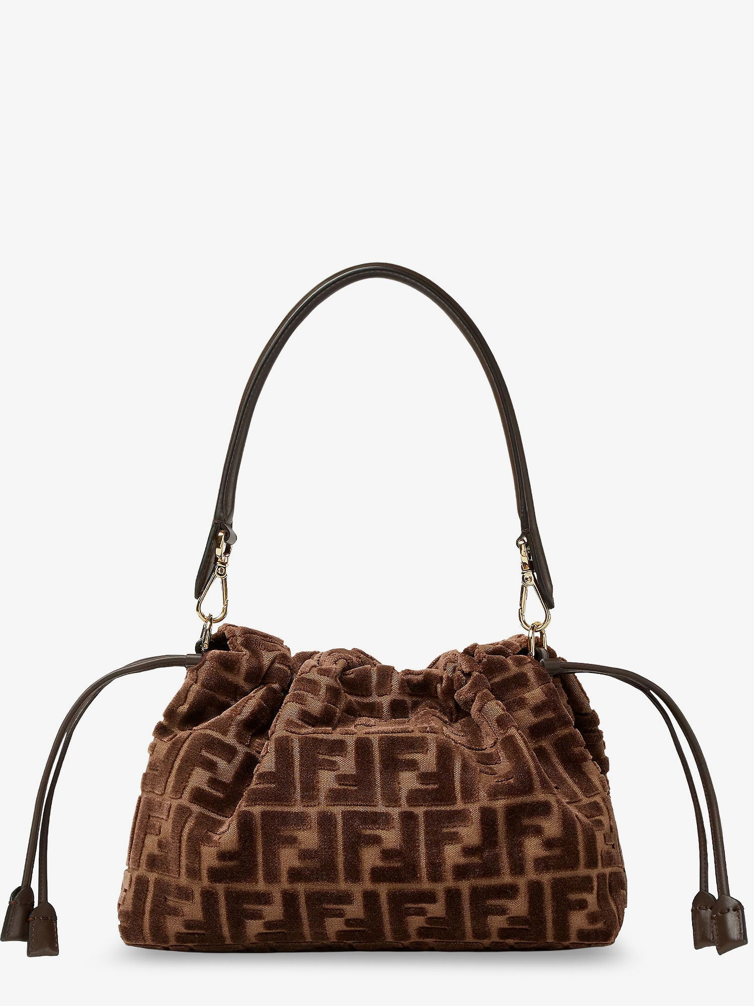 Fendi Mamma Baguette Medium Ff Velvet Jacquard Crossbody Bag - 2