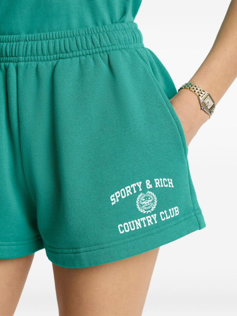 Varsity logo-print elasticed-waistband shorts 3