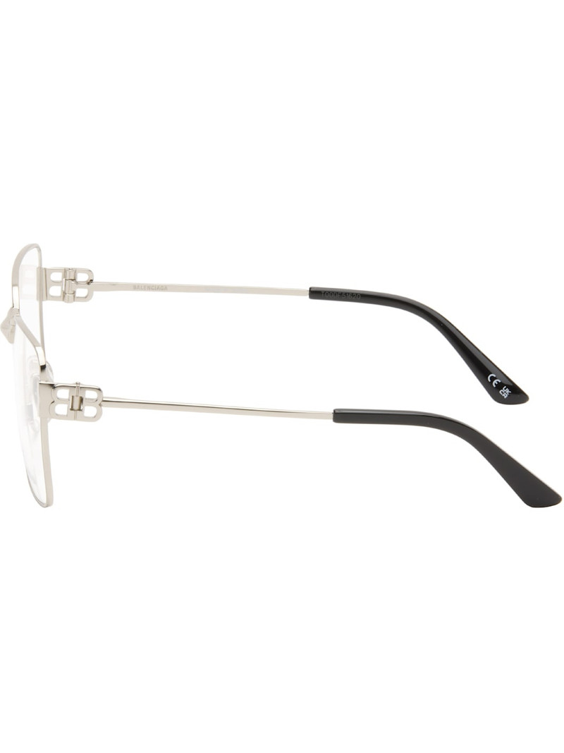 Silver Mercury Squared Metal Glasses 3