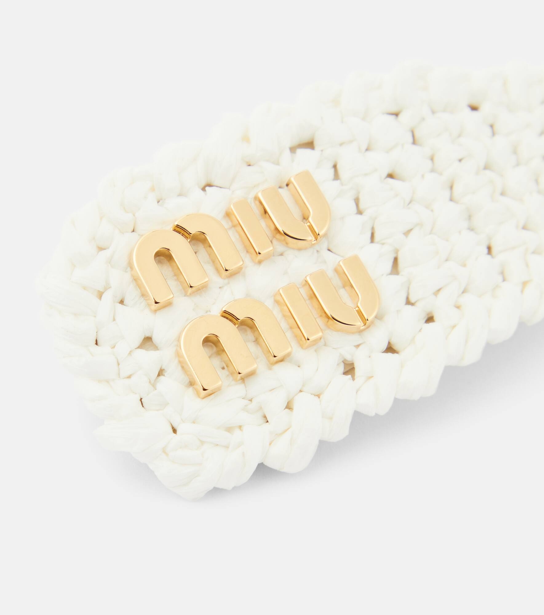 Logo crochet hair clip - 4