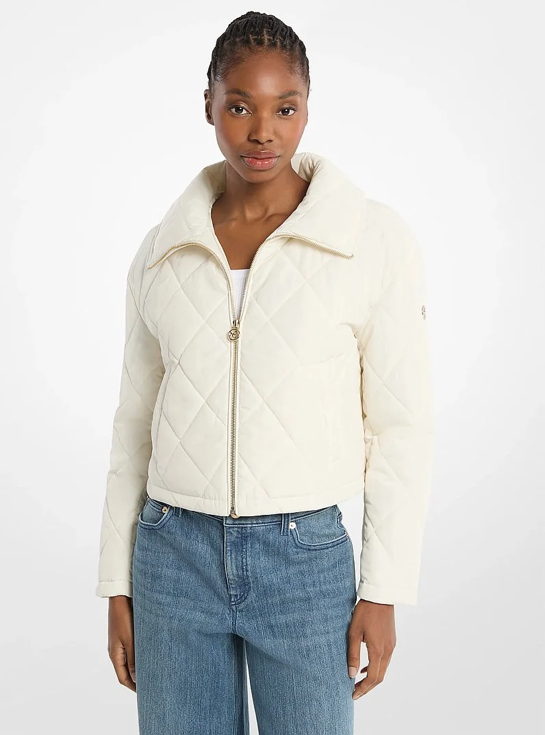 Cropped Quilted Jacket - 1