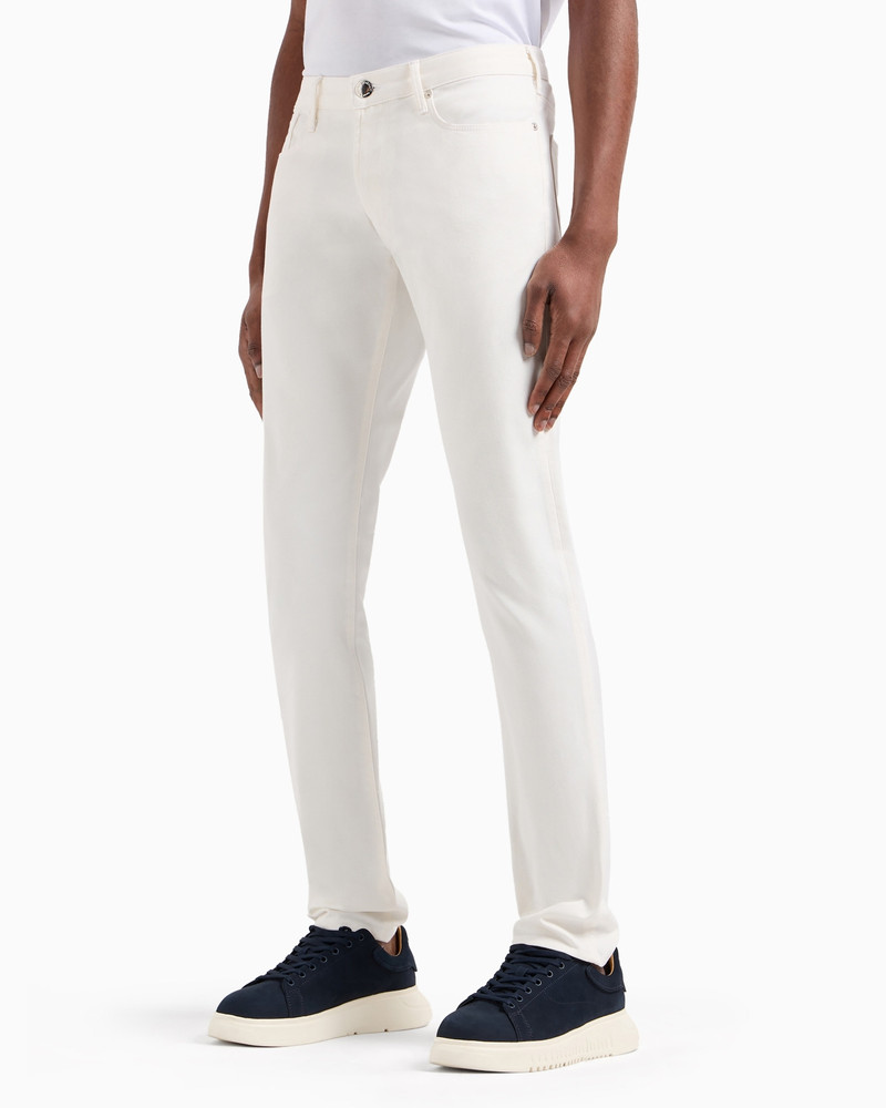 EMPORIO ARMANI J06 Stretch-twill slim-fit trousers outlook