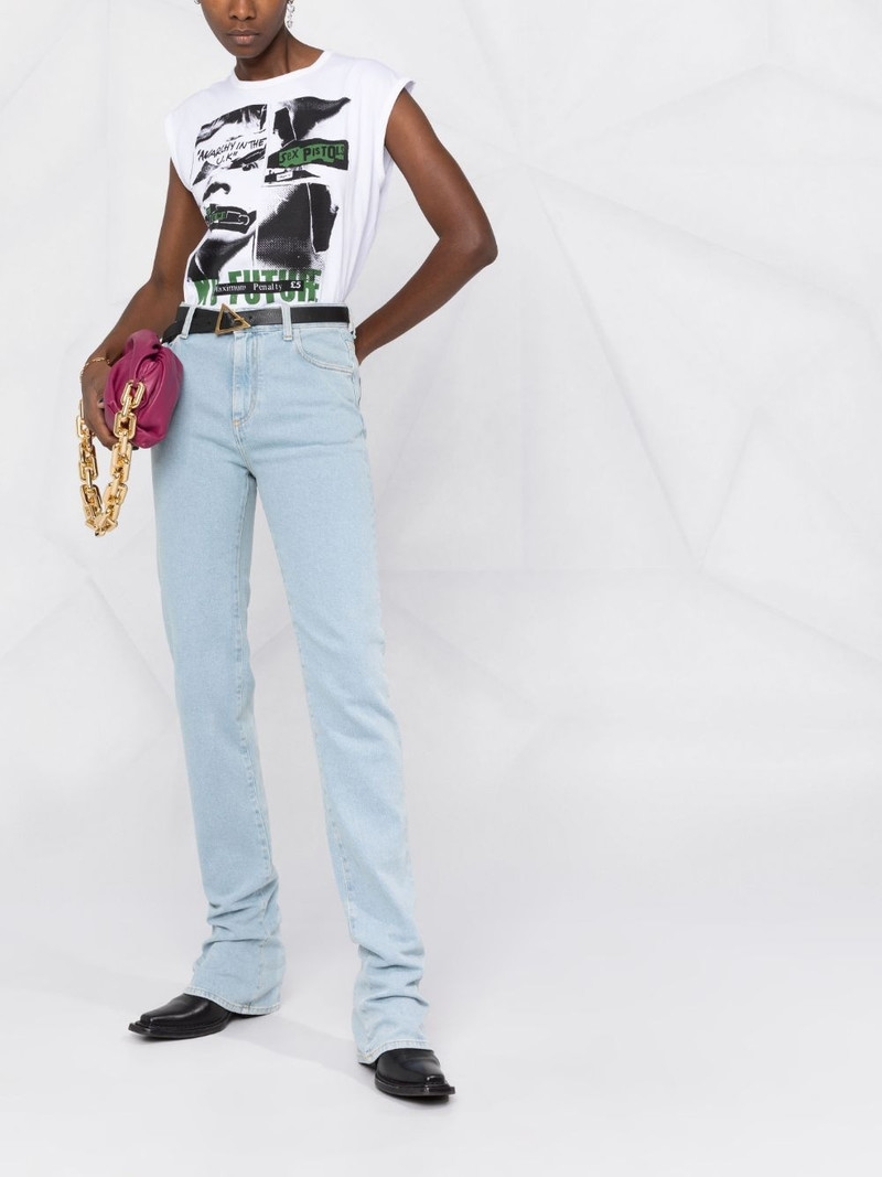THE ATTICO elongated flared jeans outlook