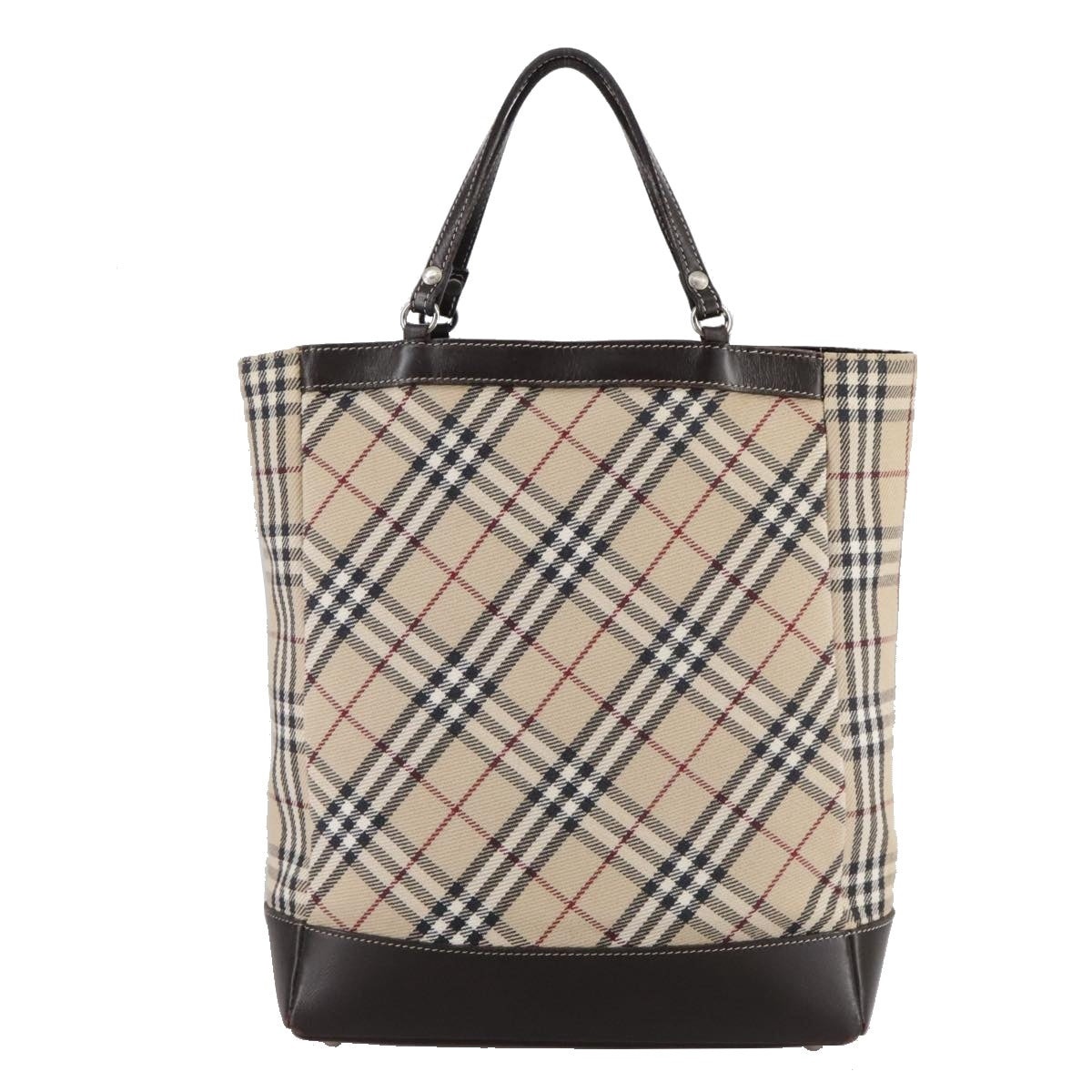 Burberry Nova Check Blue Label Hand Bag Canvas Beige - 13