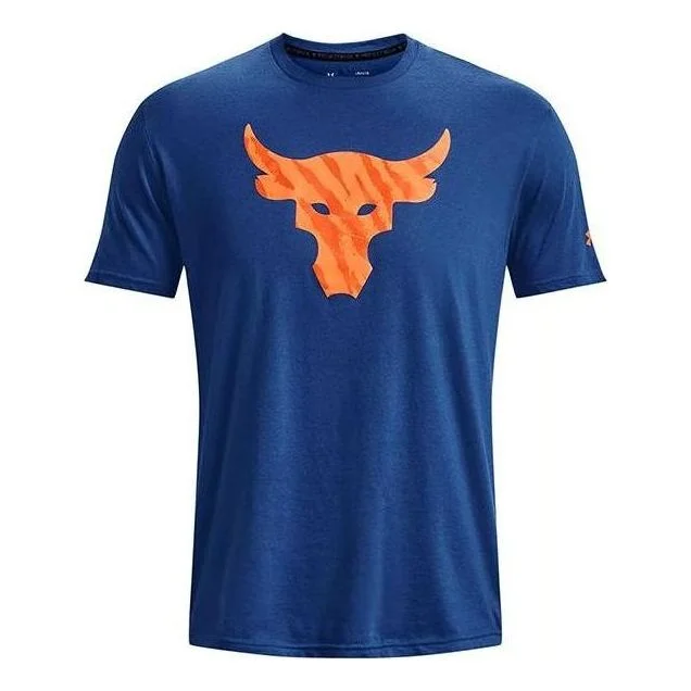Under Armour Project Rock Brahma Bull Short Sleeve T-shirt 'Blue Orange' 1361733-471 - 1
