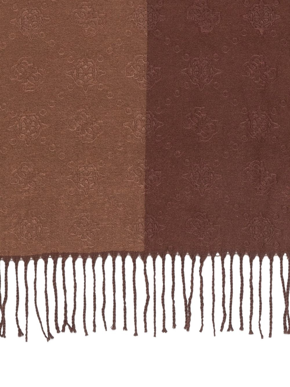 fringed patterned scarf - 3
