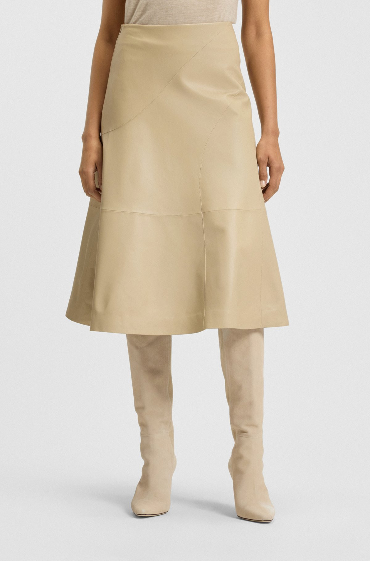 A-LINE SKIRT IN NAPPA LEATHER - 2