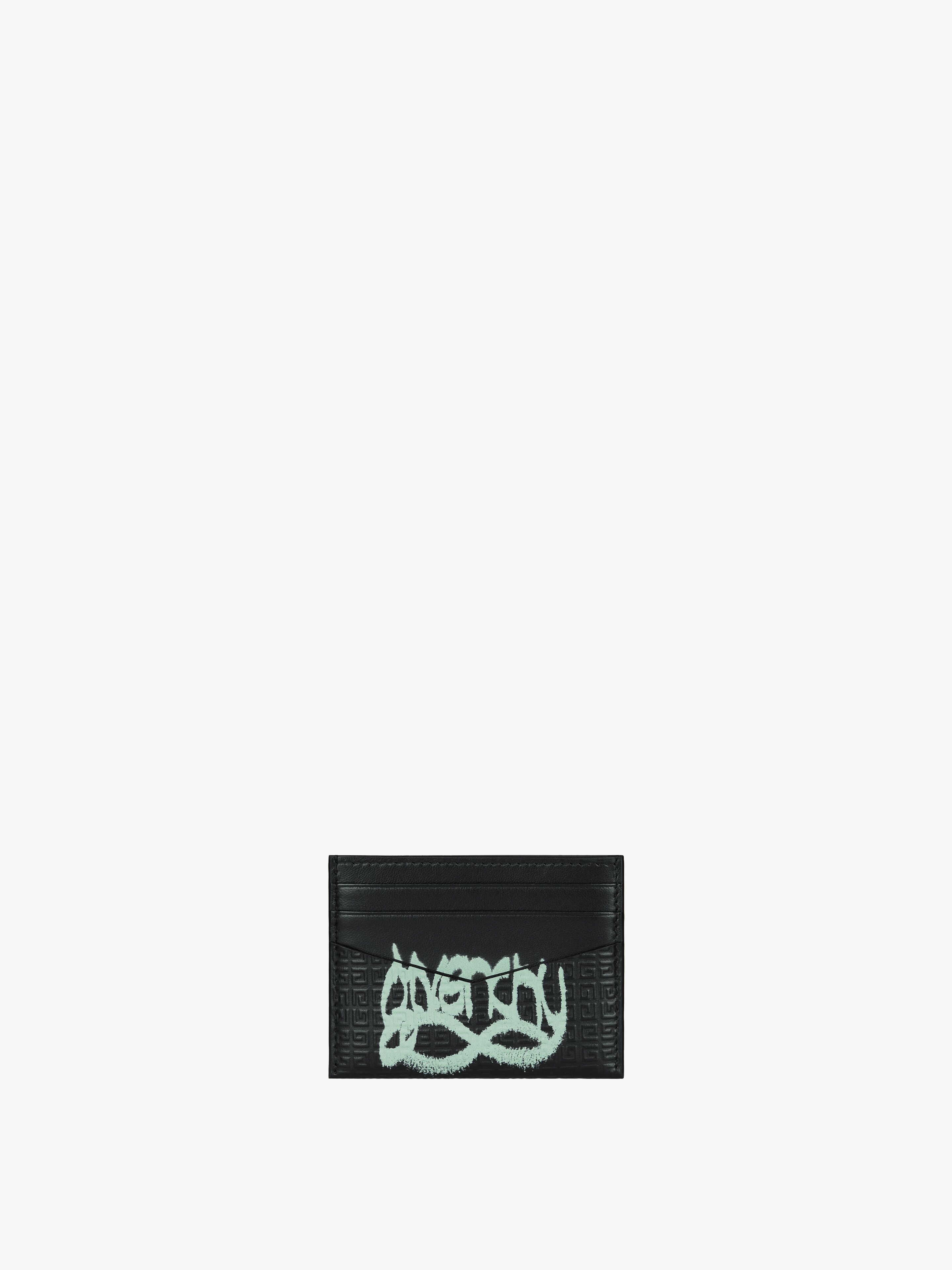 CARD HOLDER IN 4G MICRO LEATHER WITH GIVENCHY INFINITY PRINT - 1