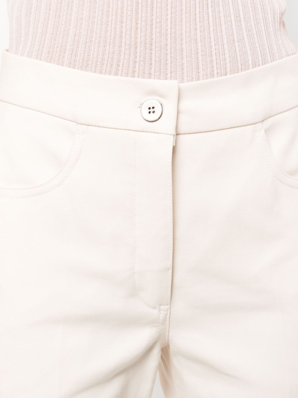 pressed-crease flared trousers - 5