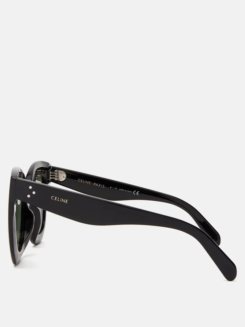 サングラス CELINE ROUND S163 SUNGLASSES IN ACETATE 4S163CPLB38NO Céline - Round S163 Sunglasses in Acetate - Black