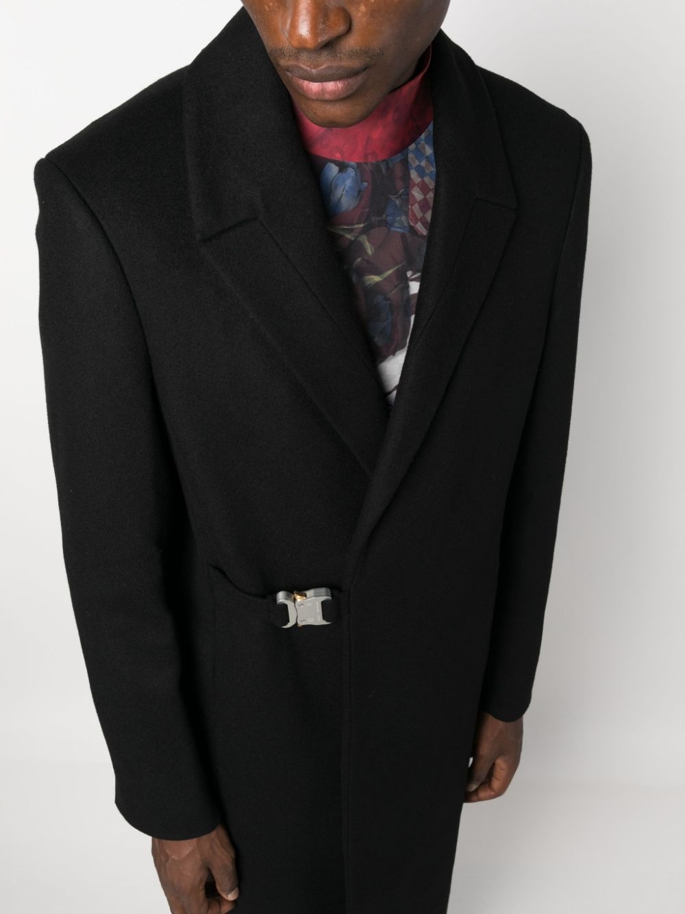 buckled wool-blend coat - 5
