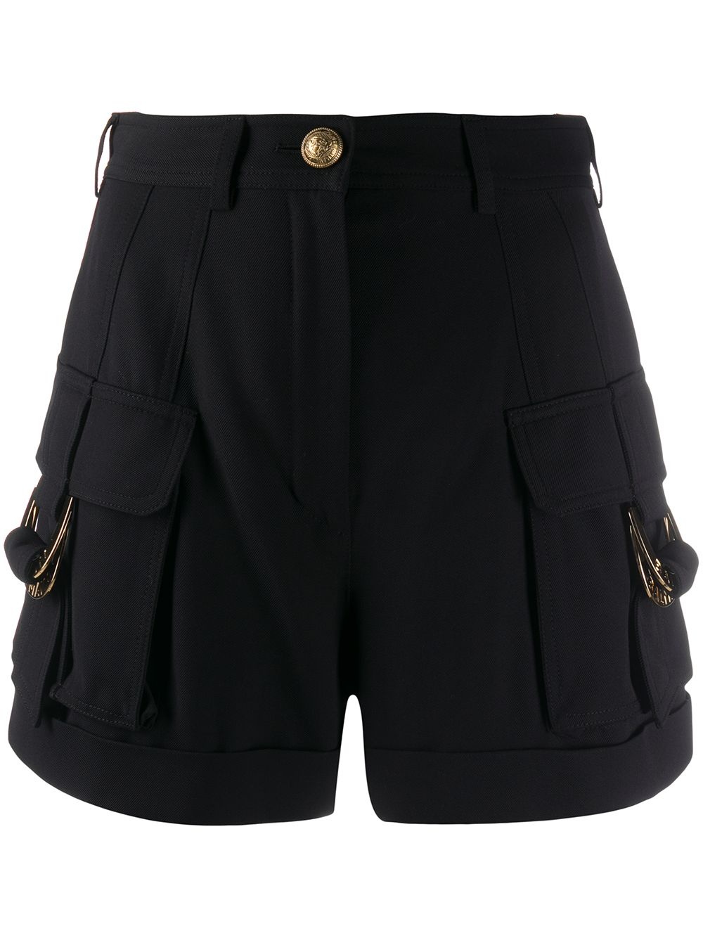 embossed button detail shorts - 1