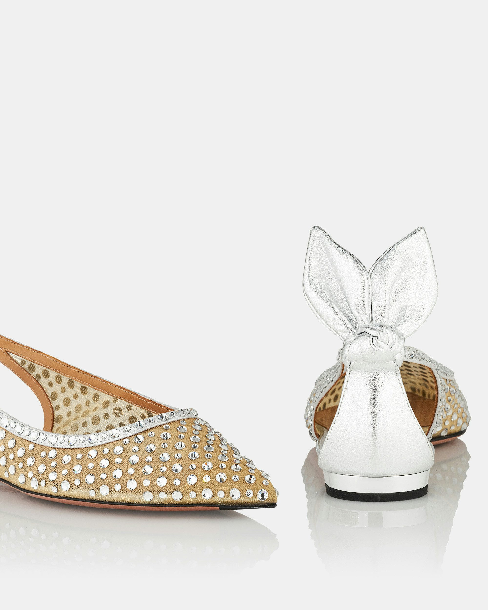 Bow Tie Crystal Tulle Flat - 4