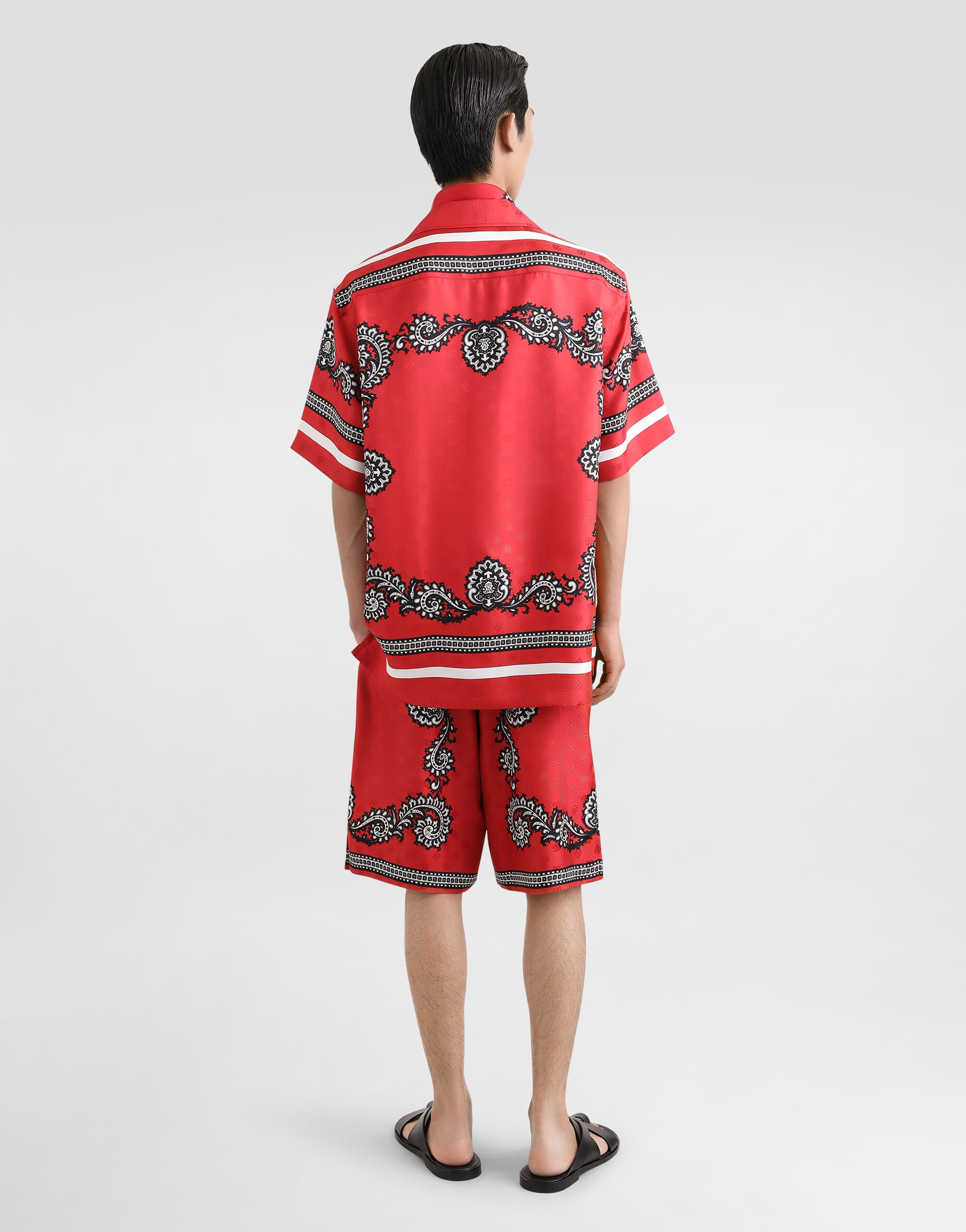 Bandanna-print silk shorts - 3