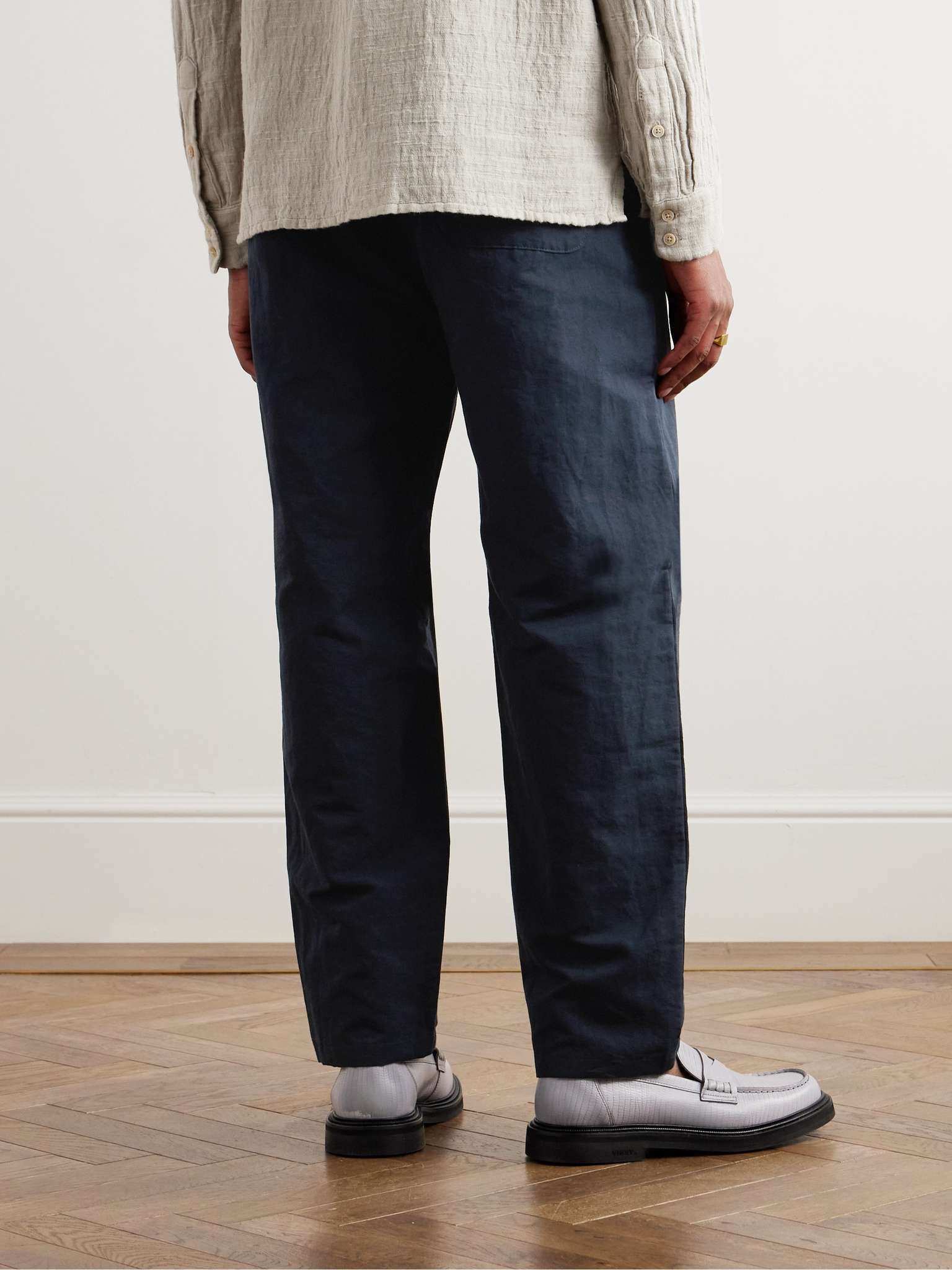 Banasa Straight-Leg Cotton and Linen-Blend Trousers - 4