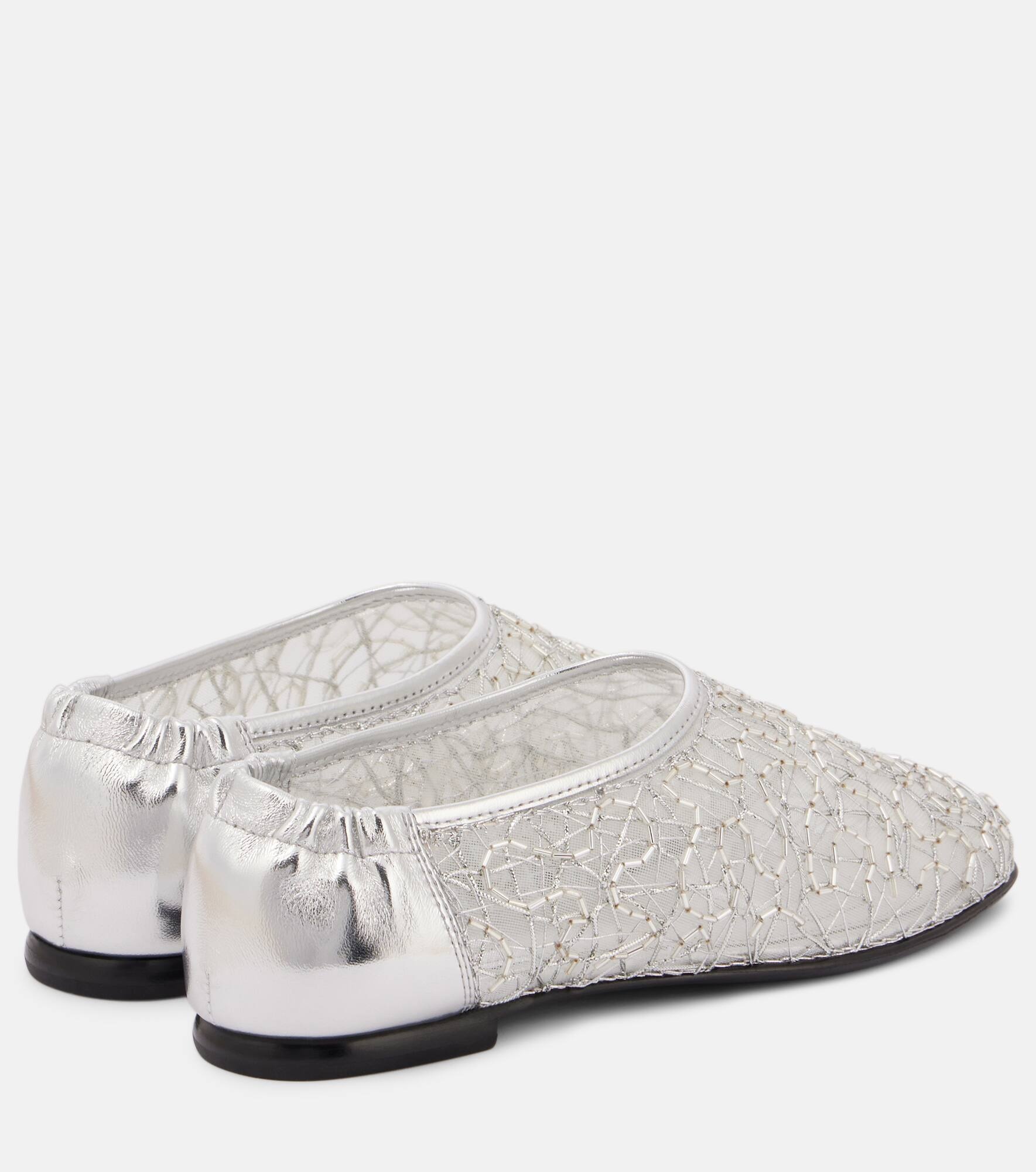 Eden metallic lace ballet flats - 2