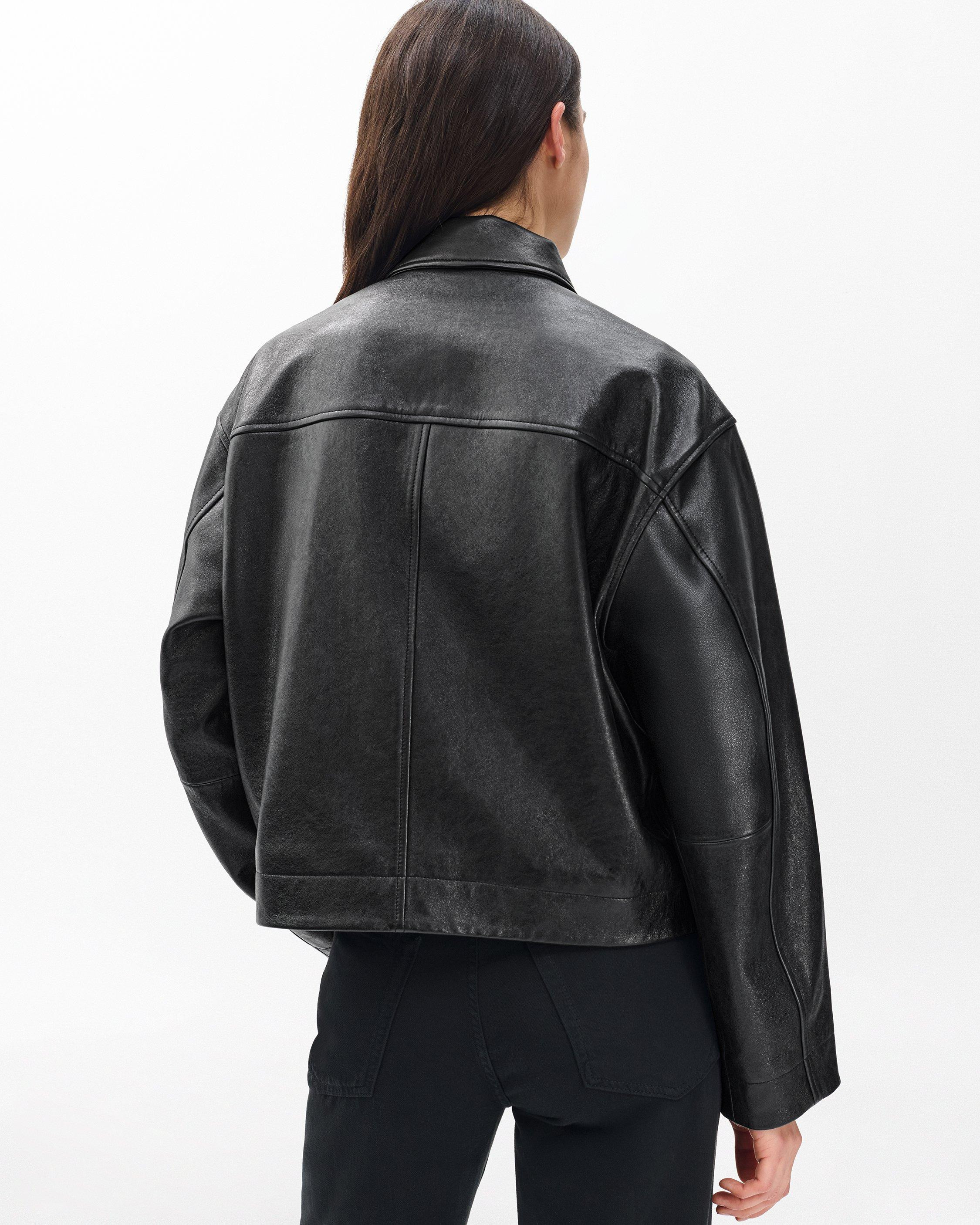 Nonie Lamb Leather Jacket - 6