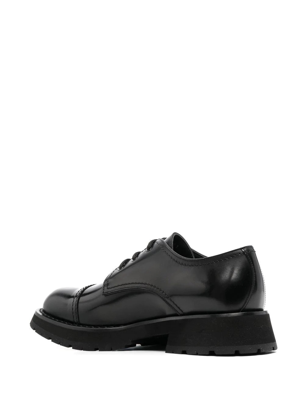 leather lace-up derby shoes - 3
