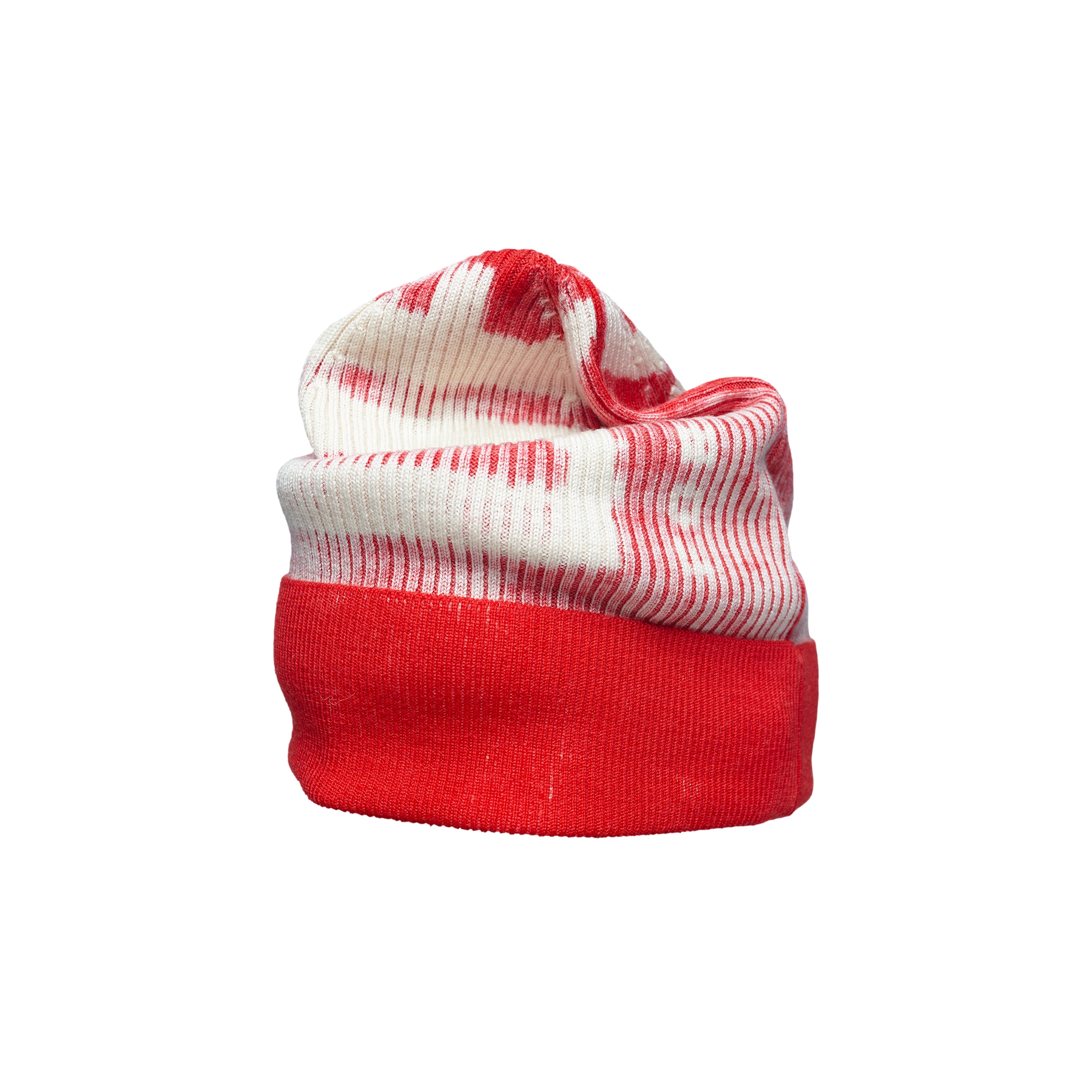 RED WOOL BEANIE WITH LOGO - 4