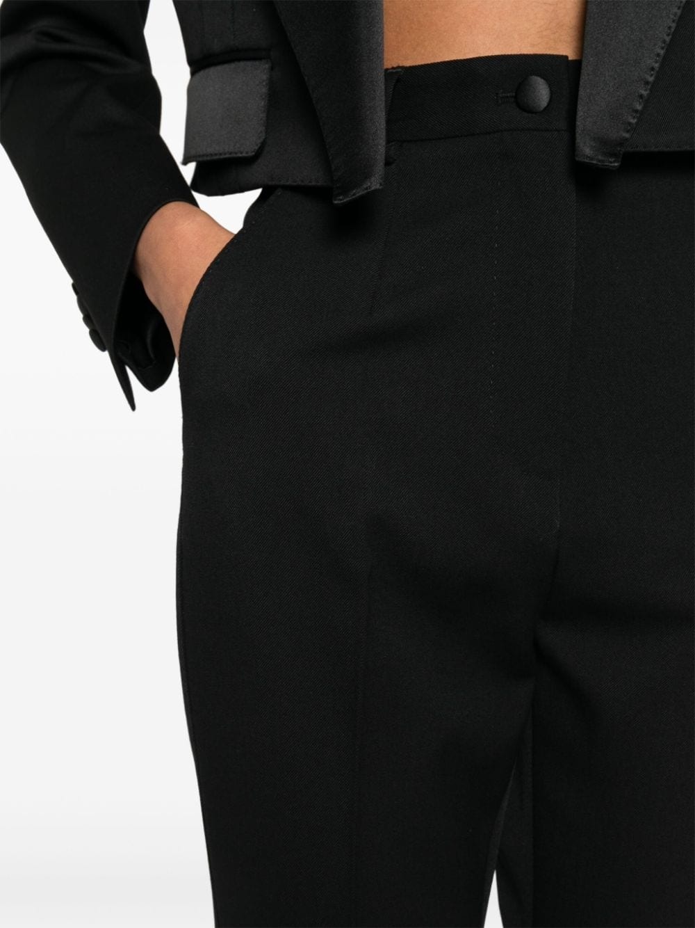 high-waist slim-fit trousers - 5