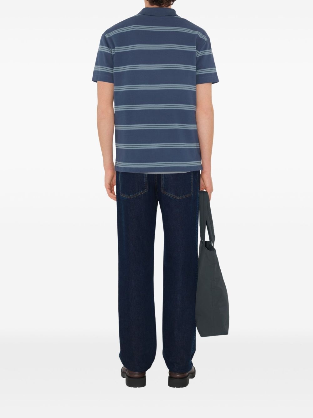 striped cotton polo shirt - 4