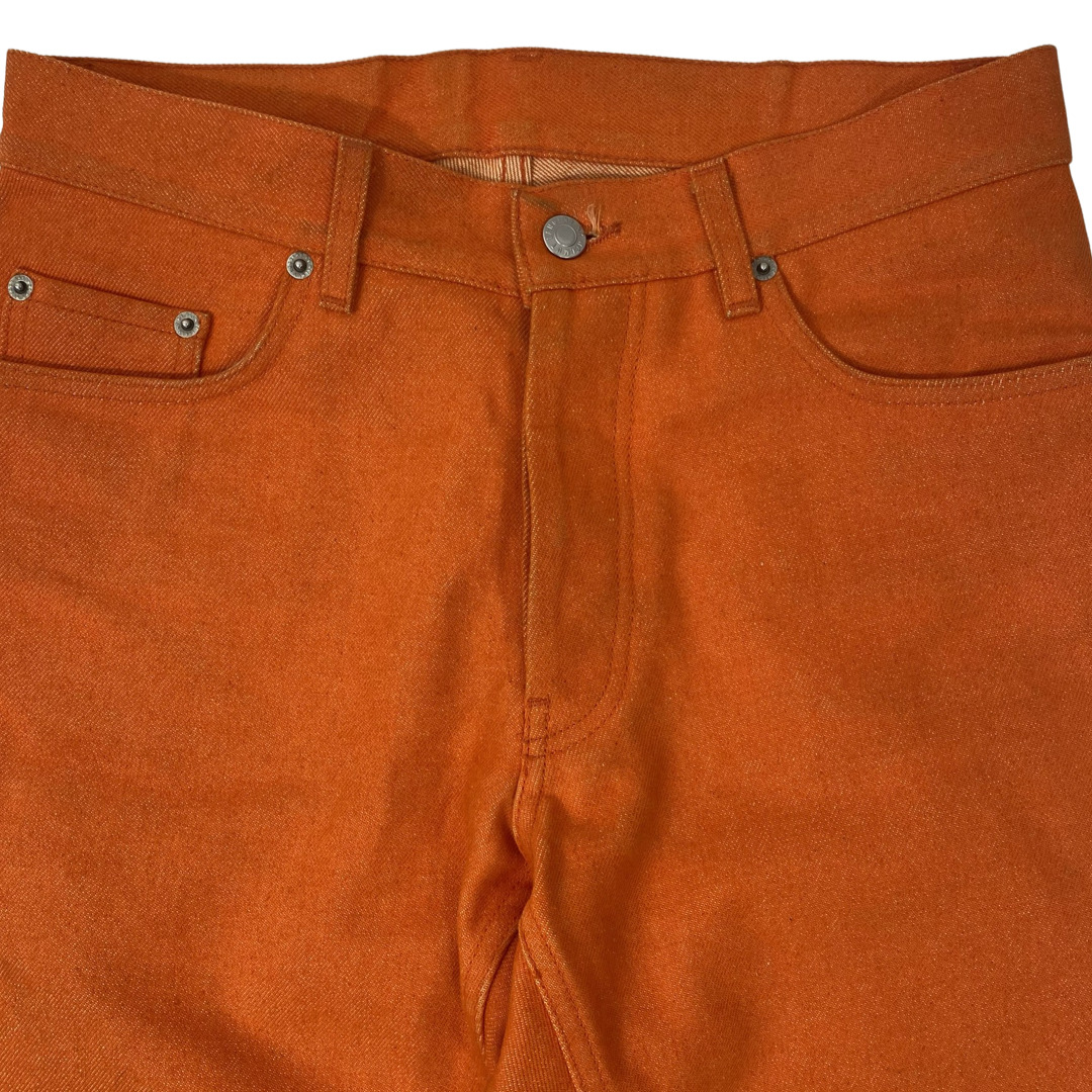 Helmut Lang Orange Raw Denim SS00 Sz 29 - 2