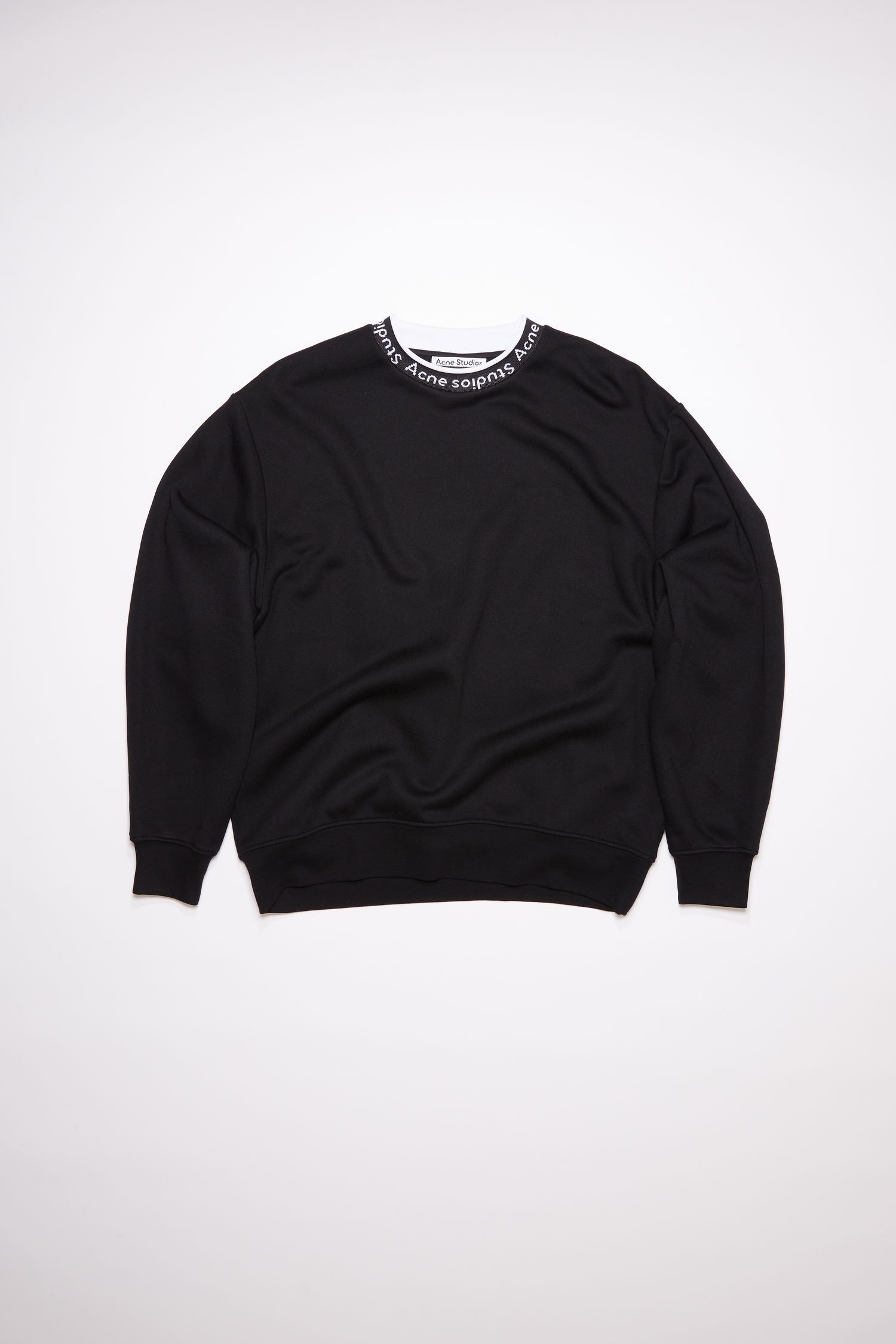 Acne Studios Logo rib sweatshirt - Black | REVERSIBLE
