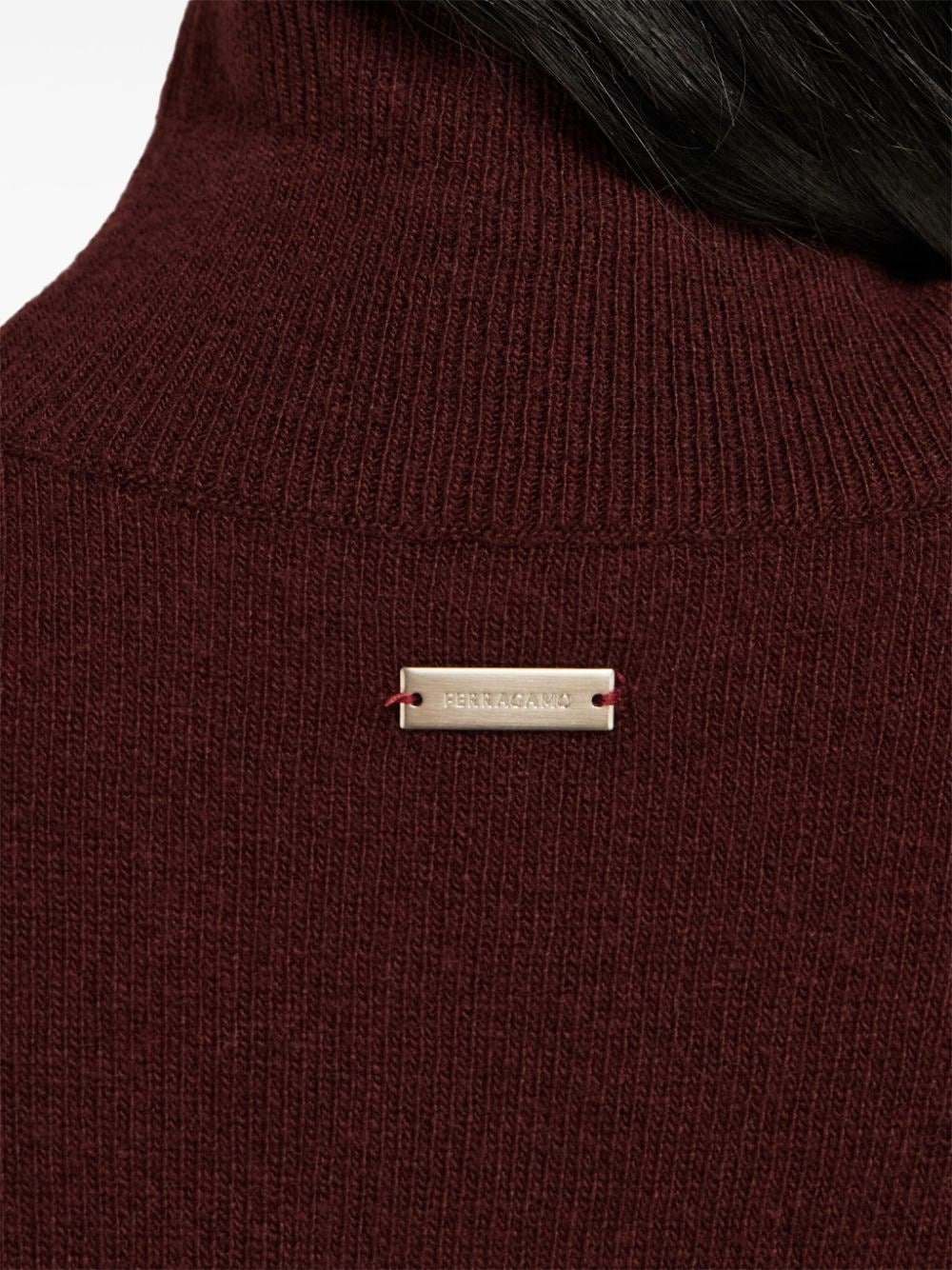 mock-neck cut-out jumper - 6
