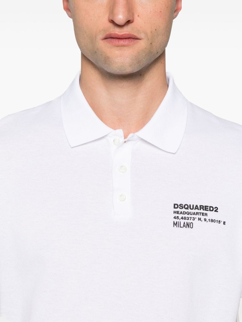 Dsquared2 Men Logo Cotton Polo Shirt - 4
