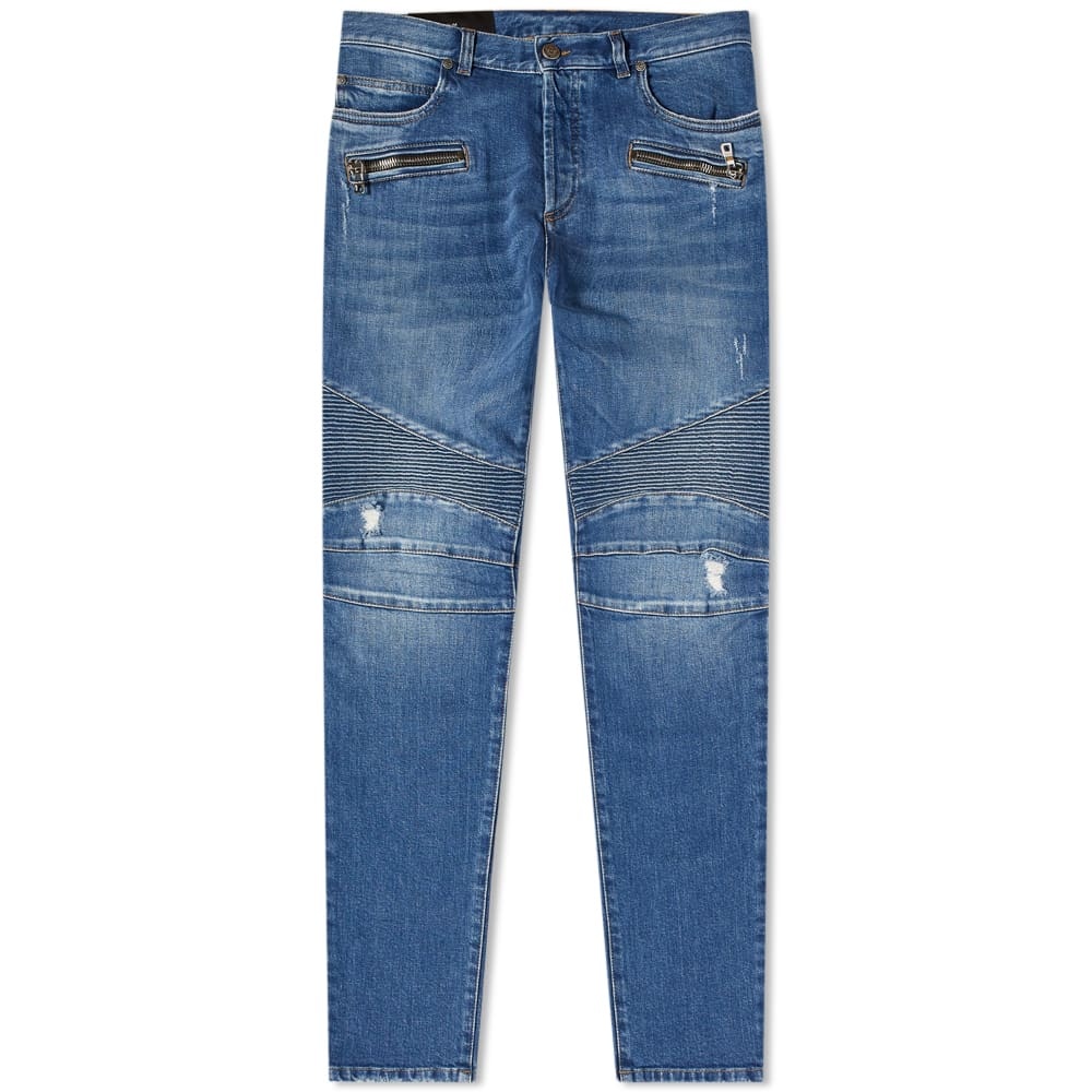 Balmain Slim Vintage Biker Jean - 1