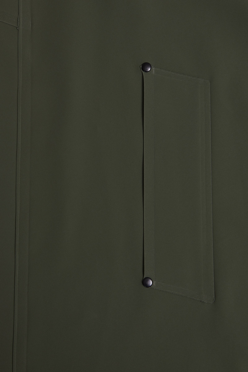 Stockholm Long Matte Print Raincoat Dark Green 9