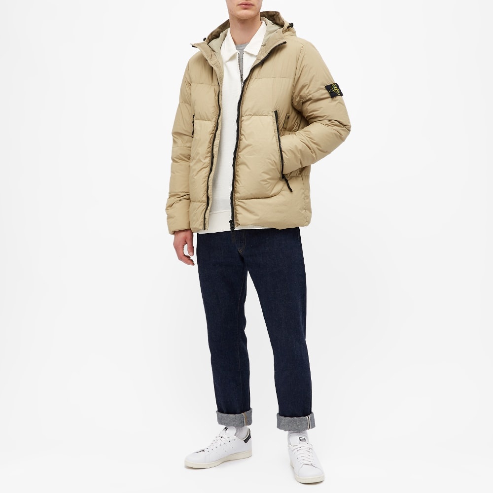 Stone Island Garment Dyed Crinkle Reps Hooded Down Jacket - 7