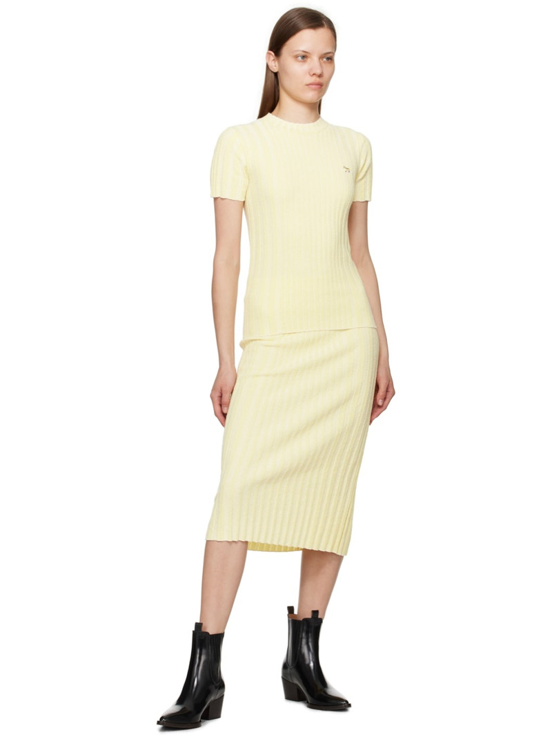 Maison Kitsuné Yellow Baby Fox 미디 스커트 outlook