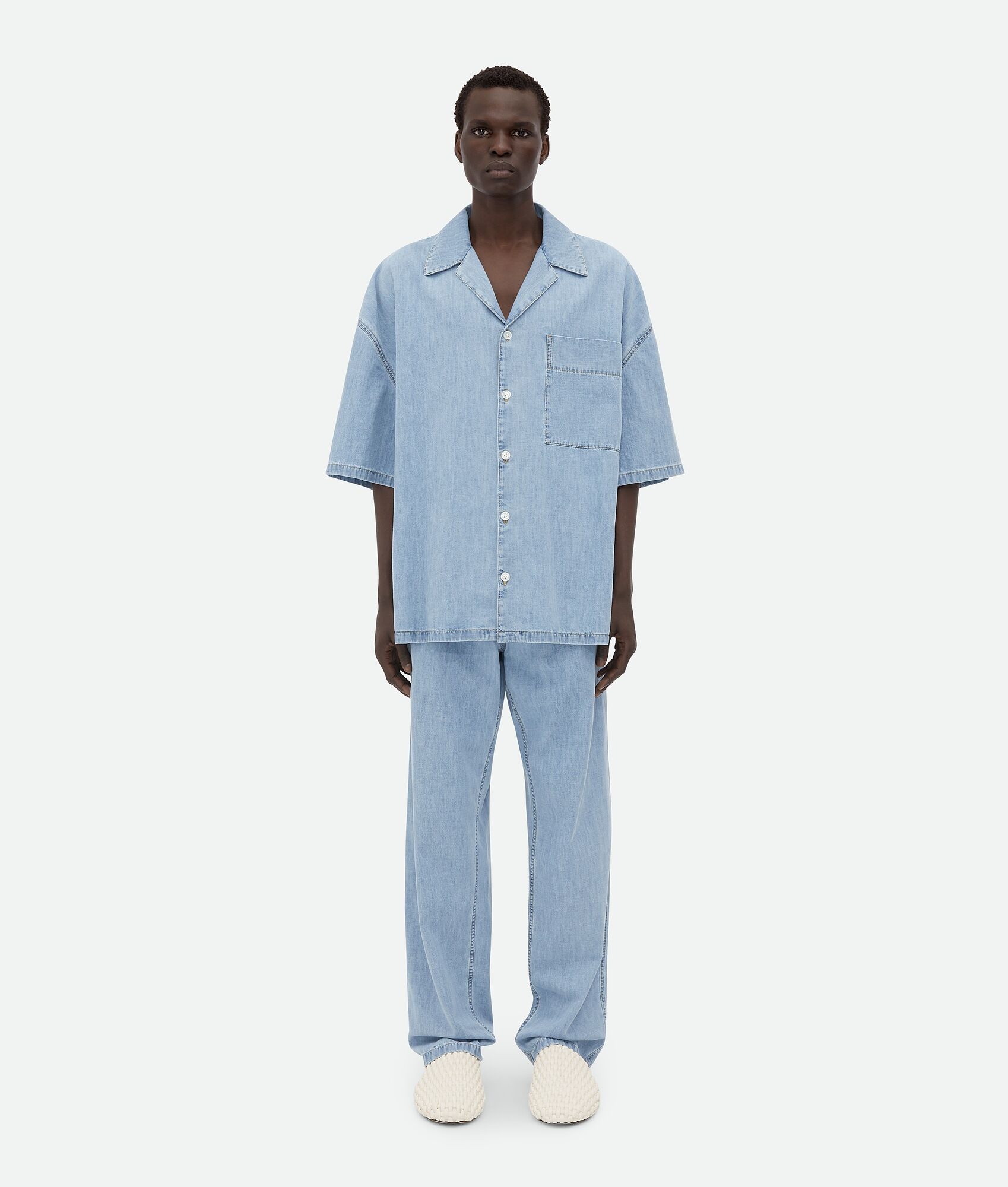 Light Bleached Denim Shirt - 4