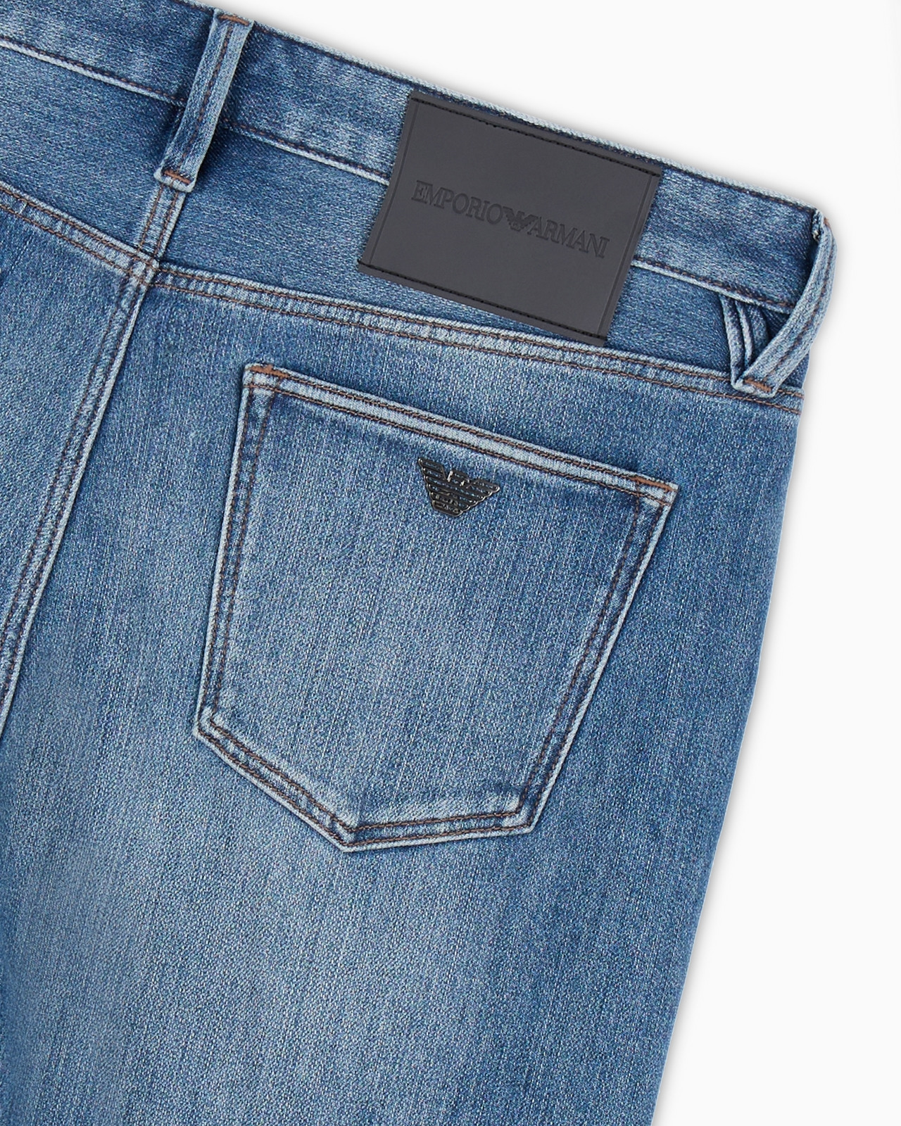J75 Slim-fit, stone-washed denim jeans with fleece lining - 6