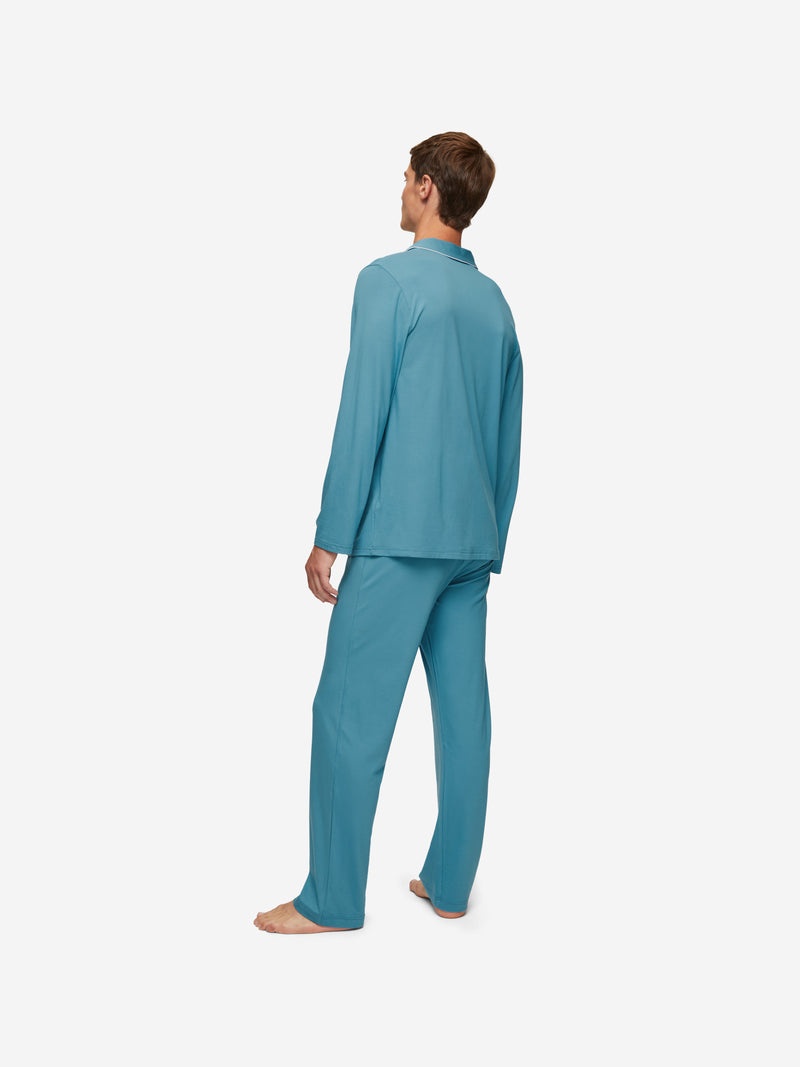 Men's Pyjamas Basel Micro Modal Stretch Harbour Blue - 4