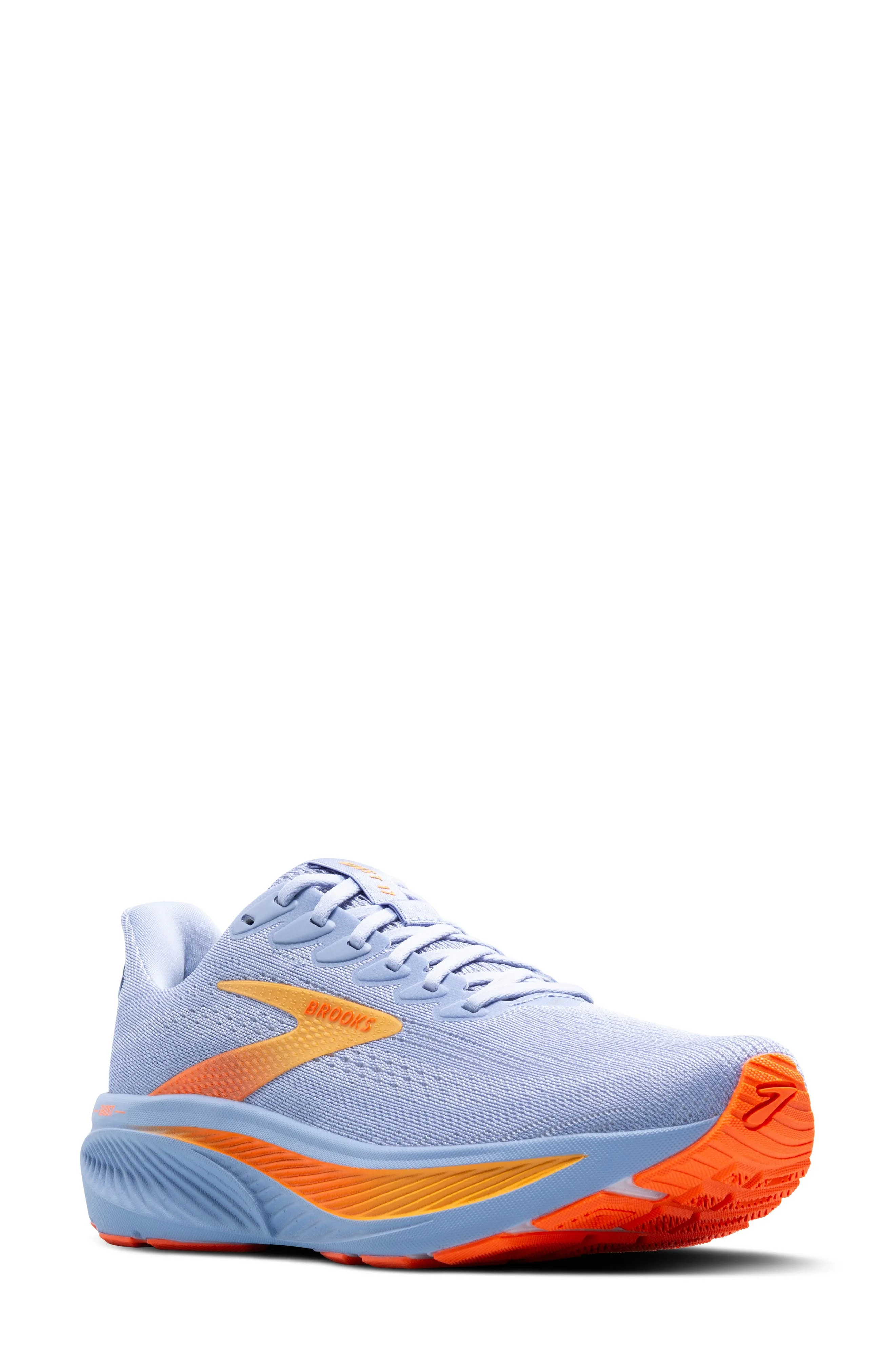 Brooks Ghost 17 Running Shoe in Blue Heron/White/Orange at Nordstrom - 1