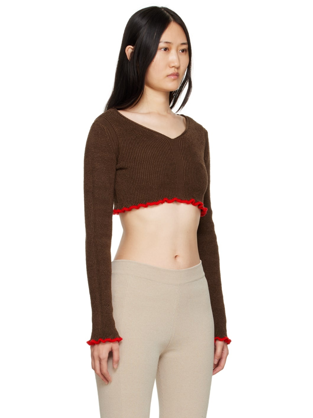 Brown & Red 'La Maille Santon' Sweater - 2