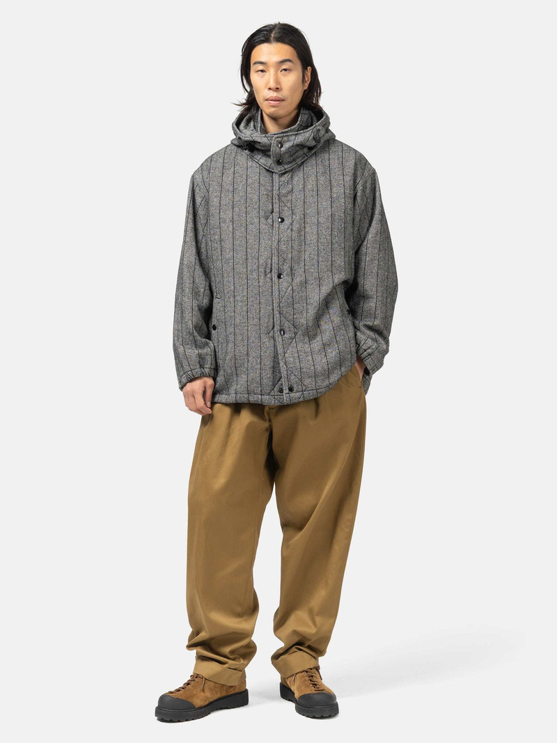 Engineered Garments Wind Breaker Wool Striped HB Dark Grey outlook