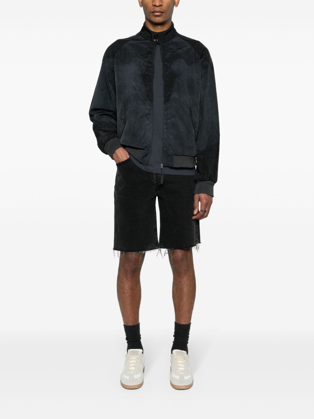 crinkled zip-up jacket - 2