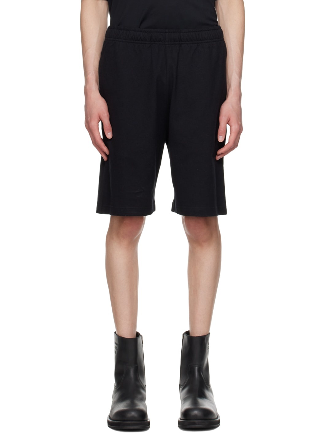 Black Printed Shorts - 1