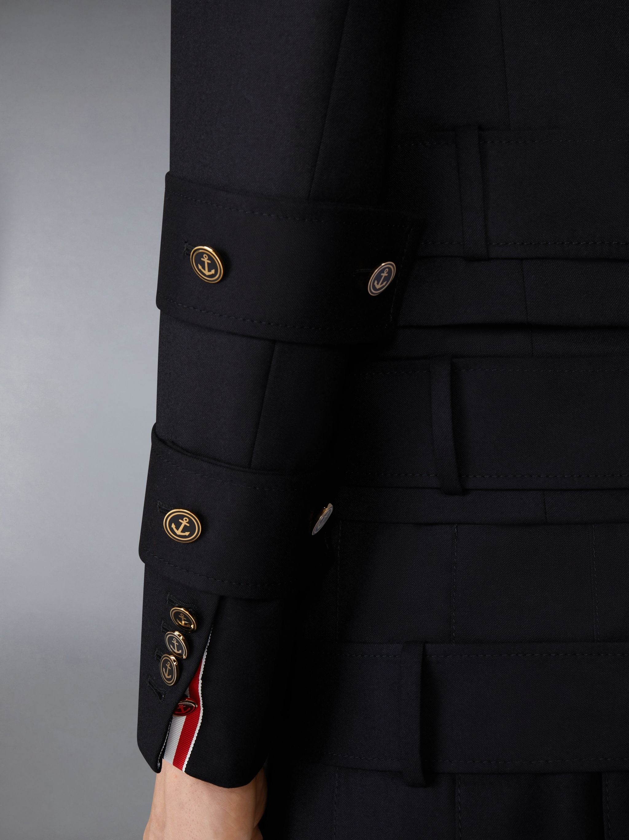 Thom Browne｜COATS (BAL COLLAR DRESS IN SUPER 120S WOOL Melton Button Bal Collar Coat | Thom Browne
