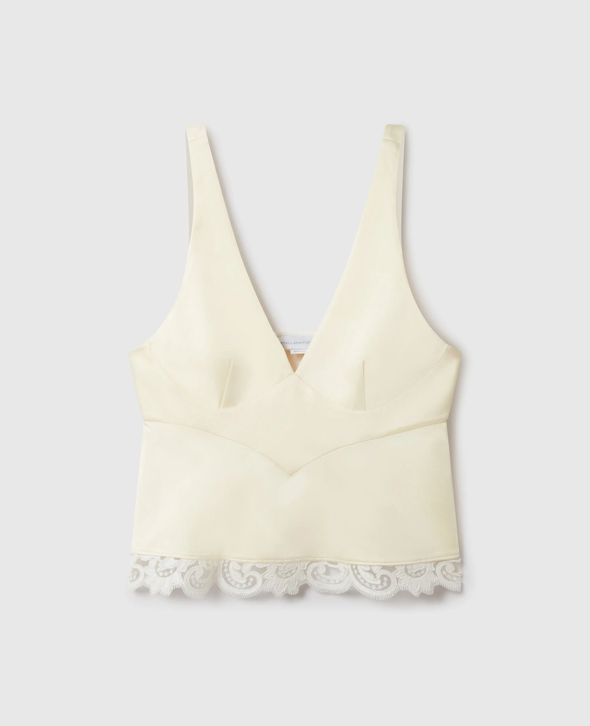 Lace-Trim V-Neck Top - 1