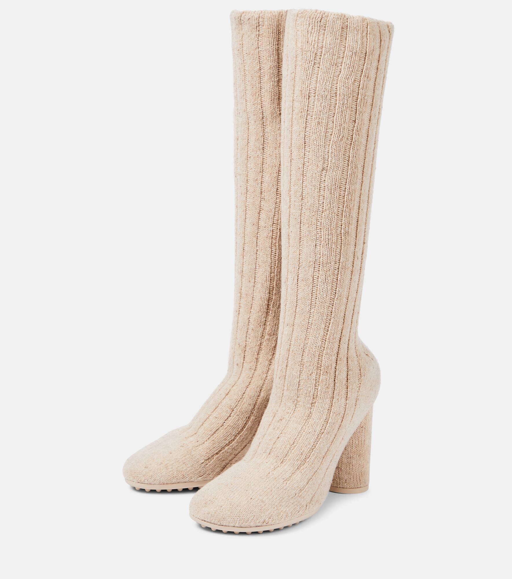 Atomic knitted knee-high sock boots - 5