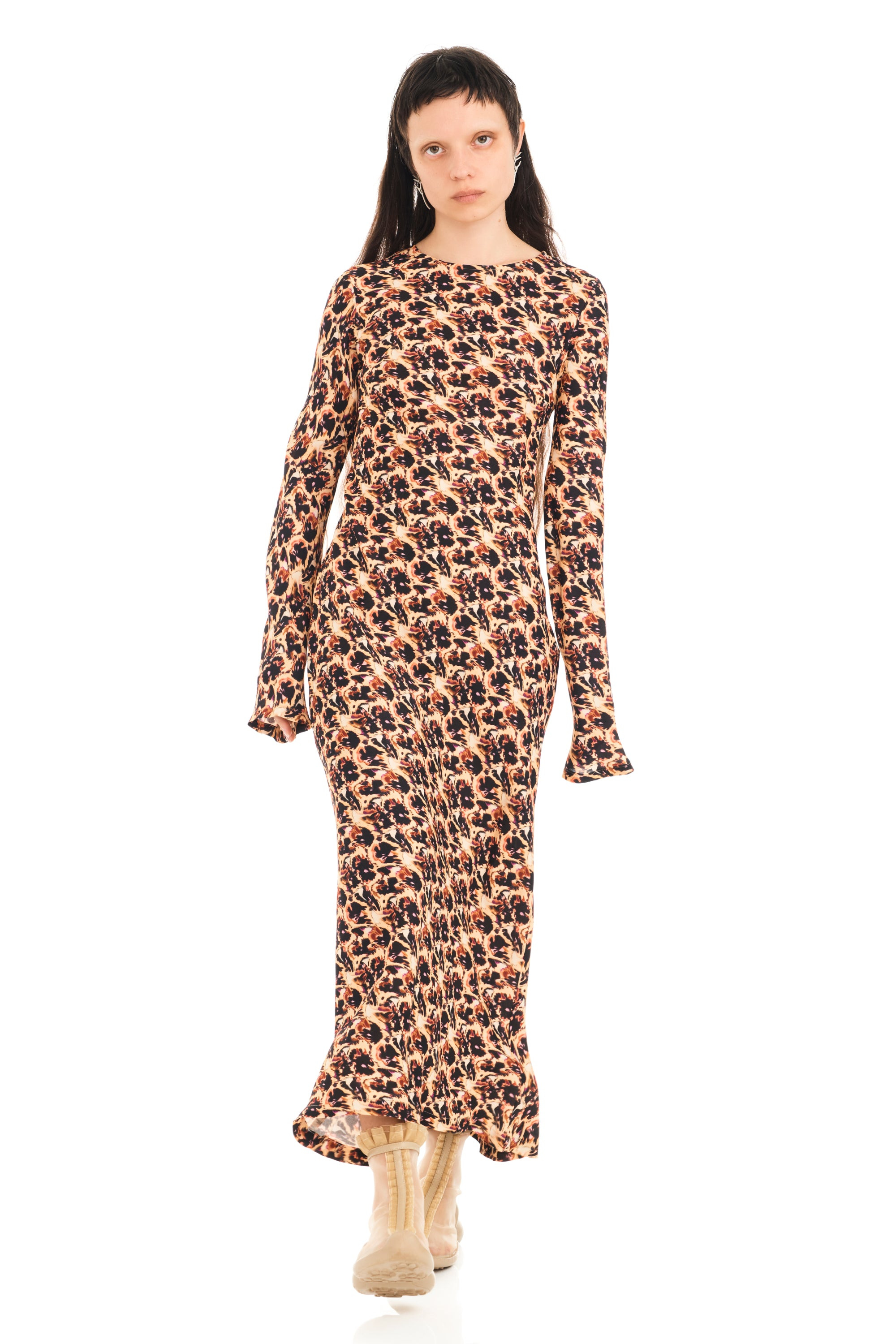 LEOPARD PEONY YURI DRESS - 2