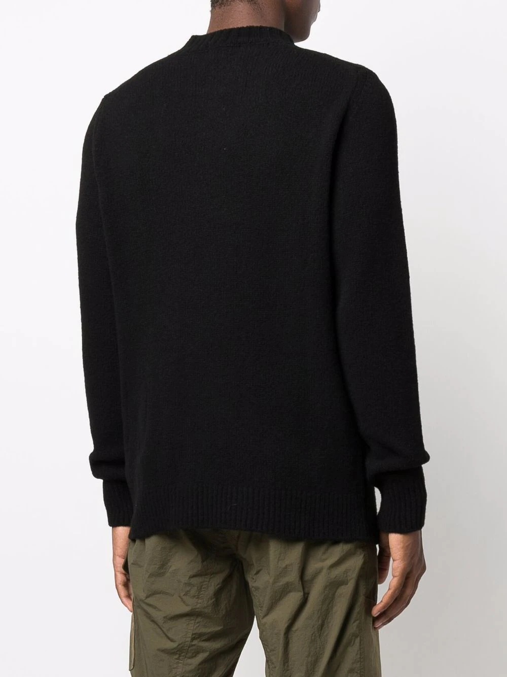 crew-neck knitted long-sleeve jumper - 4